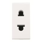 ABB - Presa di corrente Euro-Americana con messa a terra 2P - 1M - Bianca N2135 BL Z1171BL