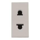 ABB - Presa di corrente Euro-Americana con messa a terra 2P - 1M - Argento N2135 PL - Socket outlet Euro-American earthed 2P - 1M - Silver.
