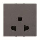 ABB - Euro-American earthed socket outlet 2P+E - 2M - Anthracite N2238 AN - PRESA DI CORR. EURO-AMERIC.