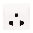 ABB - Presa di corrente Euro-American 2P+E - 2M - Bianca N2238 BL - Grounded Socket Outlet Euro-American.