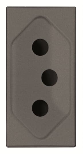 ABB - Presa di corrente BR 10A - 1M - Anthracite N2136 AN - Brasiliana 10A