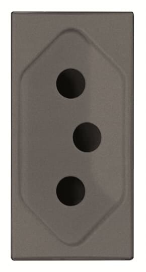 ABB - Presa di corrente BR 10A - 1M - Anthracite N2136 AN - Brasiliana 10A