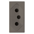 ABB - Presa di corrente BR 10A - 1M - Anthracite N2136 AN - Brasiliana 10A