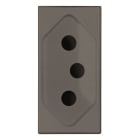 ABB - Presa di corrente BR 10A - 1M - Anthracite N2136 AN - Brasiliana 10A