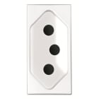 ABB - Presa di corrente BR 10A - 1M - Bianca N2136 BL - Brasiliana 10A.