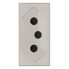 ABB - Presa di corrente BR 10A - 1M - Silver N2136 PL - Brasiliana 10A Z1174PL