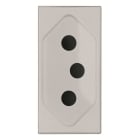 ABB - Presa di corrente BR 10A - 1M - Silver N2136 PL - Brasiliana 10A