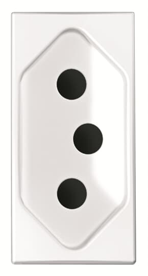 ABB - Presa di corrente BR 20A - 1M - White N2136.2 BL - Brasil 20A.