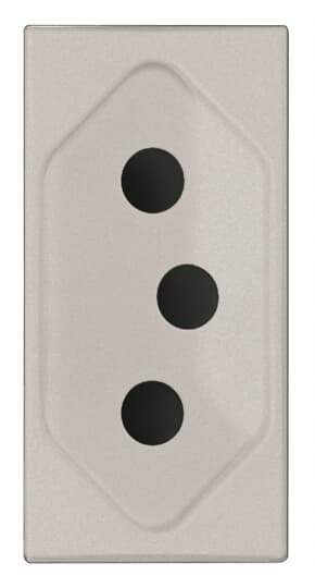 ABB - Presa di corrente BR 20A - 1M - Silver N2136.2 PL - Brasil 20A.