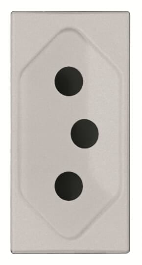 ABB - Presa di corrente BR 20A - 1M - Silver N2136.2 PL - Brasil 20A. Z1175PL