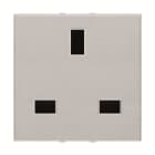 ABB - Presa di corrente British Standard type 10A - 2M - Silver N2237 PL - B/S.