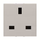 ABB - Presa di corrente British Standard type 10A - 2M - Silver N2237 PL - B/S. Z1176PL