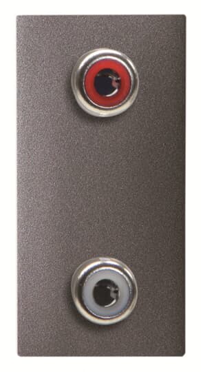 ABB - Presa RCA 2x (rosso-bianco) - 1M - Anthracite N2155.2 AN