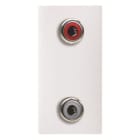 ABB - Presa RCA 2x (rosso-bianco) - 1M - Bianco N2155.2 BL - 2x RCA connection unit