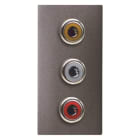 ABB - 3x RCA connection unit - 1M - Anthracite N2155.3 AN - PRESA (R-B-G)