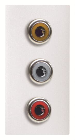 ABB - Presa RCA 3x (R-B-G) - 1M - Bianca - N2155.3 BL