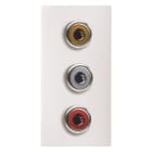 ABB - Presa RCA 3x (R-B-G) - 1M - Bianca - N2155.3 BL