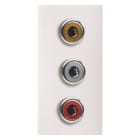 ABB - Presa RCA 3x (R-B-G) - 1M - Bianca - N2155.3 BL