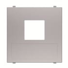 ABB - Cover plate for data outlet 1-gang - 2M - Silver N2216.1 PL - cover per presa dati 2MOD.