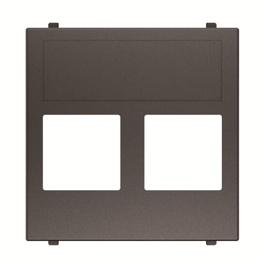 ABB - Cover plate for data outlet 2-gangs - 2M - Anthracite N2216.2 AN - COVER PER DOPPIA PRESA DATI.