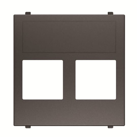 ABB - Cover plate for data outlet 2-gangs - 2M - Anthracite N2216.2 AN - COVER PER DOPPIA PRESA DATI.