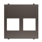 ABB - Cover plate for data outlet 2-gangs - 2M - Anthracite N2216.2 AN - COVER PER DOPPIA PRESA DATI.