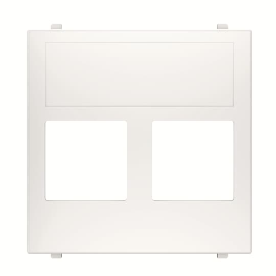 ABB - Cover plate for data outlet 2-gangs - 2M - White N2216.2 BL - COVER PER DOPPIA PRESA DATI