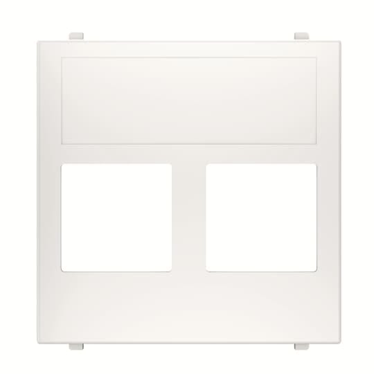 ABB - Cover plate for data outlet 2-gangs - 2M - White N2216.2 BL - COVER PER DOPPIA PRESA DATI