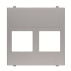 ABB - Cover plate for 2-gangs data outlet - 2M - Silver N2216.2 PL - COVER PER DOPPIA PRESA DATI.