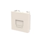 ABB - Cover plate for data outlet 1-gang with shutter - 2M - White N2216.3 BL - COVER CON COPERC.PRESA DATI