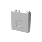 ABB - Cover plate for data outlet 1-gang with shutter - 2M - Silver N2216.3 PL - cover con coperc.presa dati.