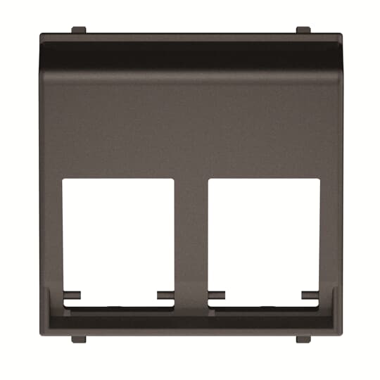 ABB - Cover plate for data outlet 2-gang at 45ºs - 2M - Anthracite N2216.6 AN - COVER 45? DOPPIA PRESA DATI.