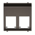 ABB - Cover plate for data outlet 2-gang at 45ºs - 2M - Anthracite N2216.6 AN - COVER 45? DOPPIA PRESA DATI.