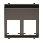 ABB - Cover plate for data outlet 2-gang at 45ºs - 2M - Anthracite N2216.6 AN - COVER 45? DOPPIA PRESA DATI.