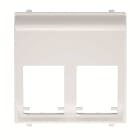 ABB - Cover plate for data outlet 2-gang at 45ºs - 2M - White N2216.6 BL - Cover 45? Doppia presa dati. Z1532BL