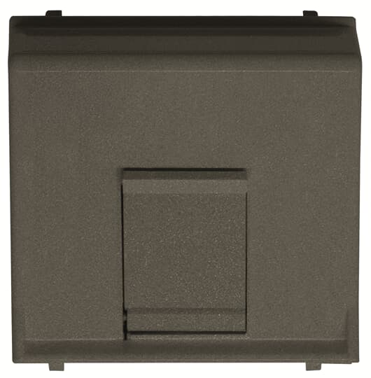 ABB - Cover plate for data outlet 1-gang at 45º with shutter - 2M - Anthracite N2216.7 AN - COP. PRESA DATI 45? COP.