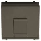 ABB - Cover plate for data outlet 1-gang at 45º with shutter - 2M - Anthracite N2216.7 AN - COP. PRESA DATI 45? COP.