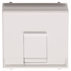 ABB - Cover plate for data outlet 1-gang at 45º with shutter - 2M - White N2216.7 BL - Cover 45? Cop. Presa Dati. Z1533BL