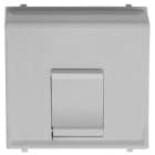 ABB - Cover plate for data outlet 1-gang at 45º with shutter - 2M - Silver N2216.7 PL - Cover 45? Cop. Presa Dati.