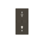 ABB - Rocker cover KNX light symbol - 1M, Total Anthracite, N2121.1 AA COVER SX SIMB.LUCE 1M, T.ANTR.