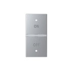 ABB - Rocker cover KNX On/Off symbol 1M Silver N2121.5 PL COVER SX SIMB.ON/OFF 1M ARG.