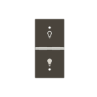 ABB - Rocker cover KNX light symbol - Right - 1M - Anthracite N2121.1R AN COVER DX SIMB.LUCE 1M, ANTR.