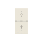 ABB - Rocker cover KNX light symbol - Right - 1M - Total White N2121.1R BB COVER DX SIMB.LUCE 1M, T.BIA
