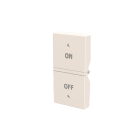 ABB - Rocker cover KNX On/Off symbol - Right - 1M, Total White N2121.5R BB COVER DX SIMB.ON/OFF 1M, T.B. Z1808BB