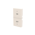 ABB - Rocker cover KNX On/Off symbol - Right - 1M, Total White N2121.5R BB COVER DX SIMB.ON/OFF 1M, T.B.