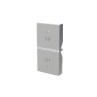 ABB - Rocker cover con simbolo On/Off - Destra - 1M - Argento N2121.5R PL COVER DX SIMB.ON/OFF 1M, ARG.