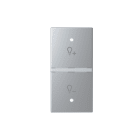 ABB - Rocker cover dimmer symbol - Right - 1M - Silver N2121.8R PL COVER DX SIMB.DIMMER 1M, ARG.