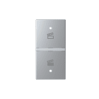 ABB - Rocker cover KNX scene symbol - Right - 1M - Silver N2121.9R PL COVER DX SIMB.SCENARIO 1M, A