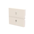 ABB - Rocker cover KNX light symbol N2221.1 BB COVER SIMB.LUCE 2M, Total White.