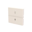 ABB - Rocker cover KNX light symbol N2221.1 BB COVER SIMB.LUCE 2M, Total White. Z1812BB